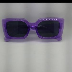 Neon Purple Frame Women's Sunglasses